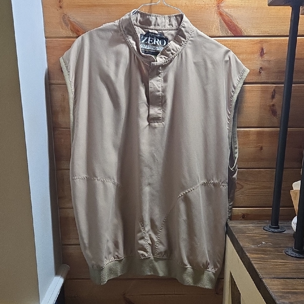 ZERO Heritage Golf Sleeveless Pullover Vest in Khaki XL D0300